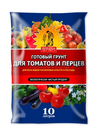 Грунт Сам Себе Агроном для томатов и перцев 10л